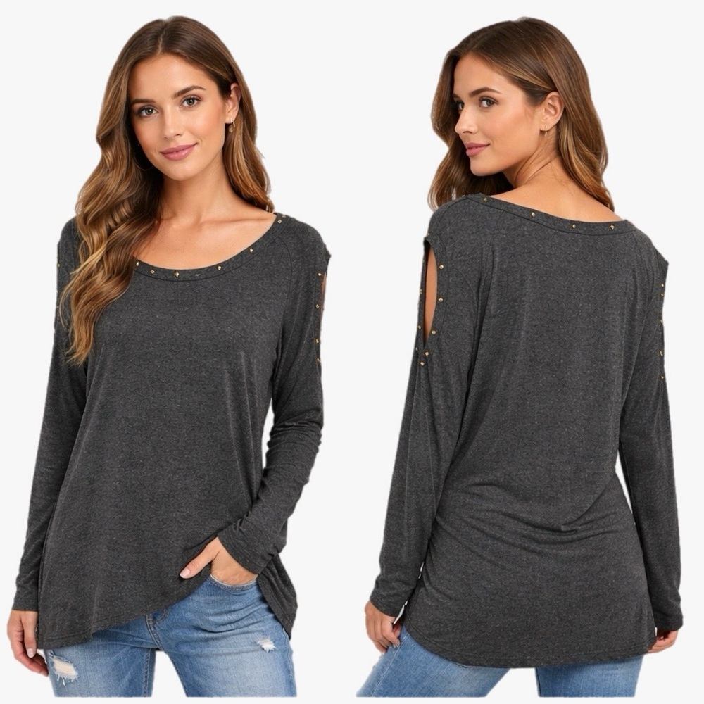 Charlotte Russe Studded Cold Shoulder Top Sz XL